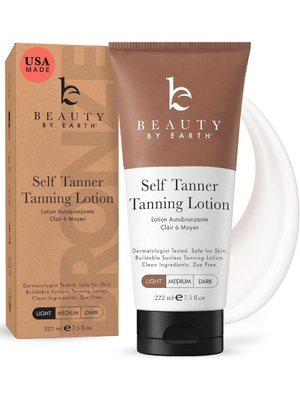 Organic Self Tanner Lotion - Natural, Non-Toxic, Streak-Free Sunless Tan for All